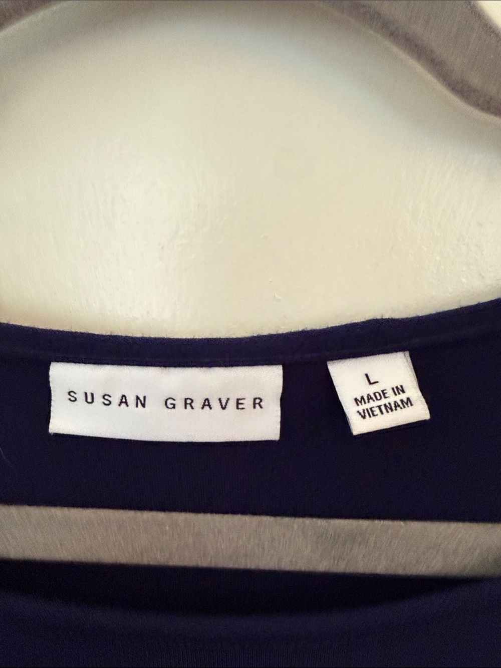 Eileen Fisher Navy Midi Shift Dress - Picture 2 of 3